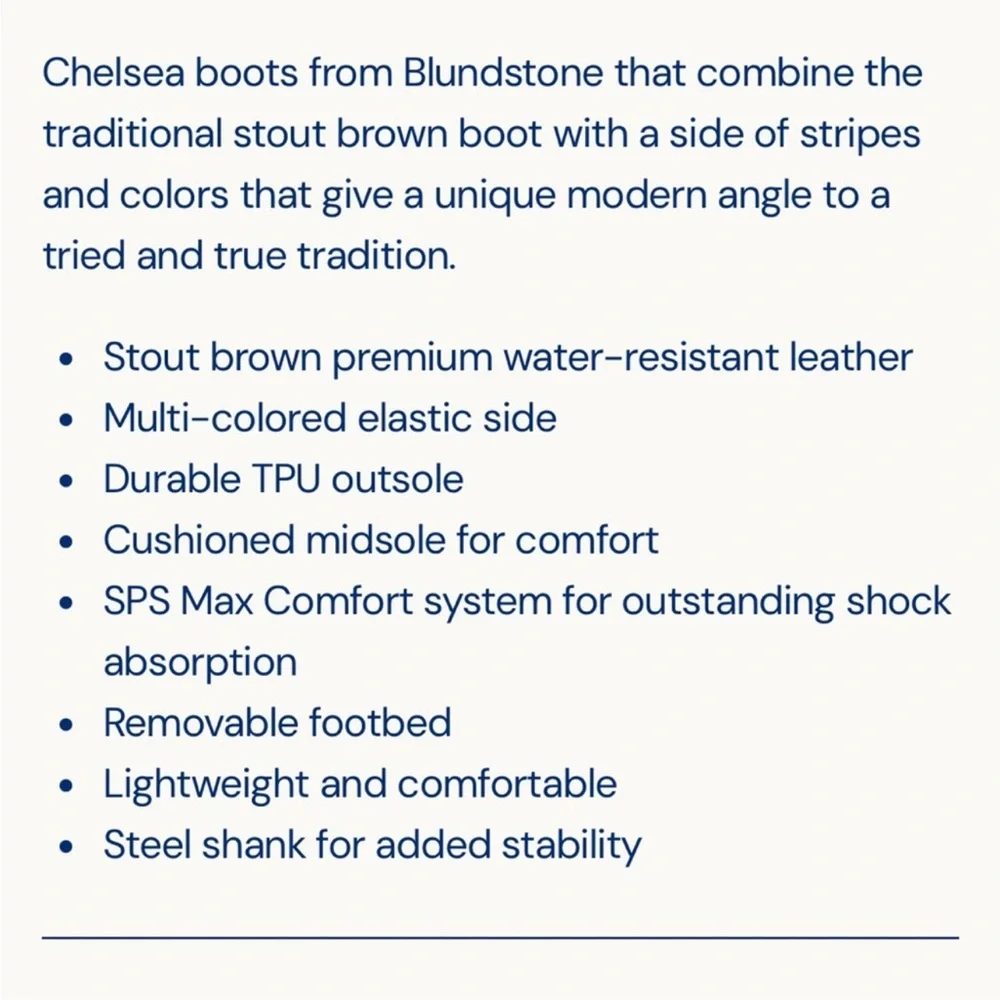 Blundstone Brown Ankle Boots with Multicolor Stripes - Picture 8 of 8